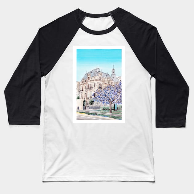 Argentina, Palacio Ortiz Basualdo Baseball T-Shirt by NorrskenArt